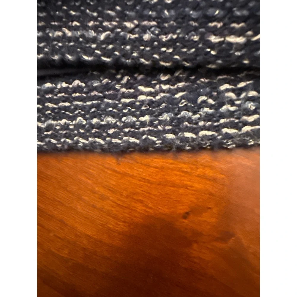 Banana Republic sheath dress 8 navy tweed lined sleeveless Italian cotton blend - Picture 16 of 16